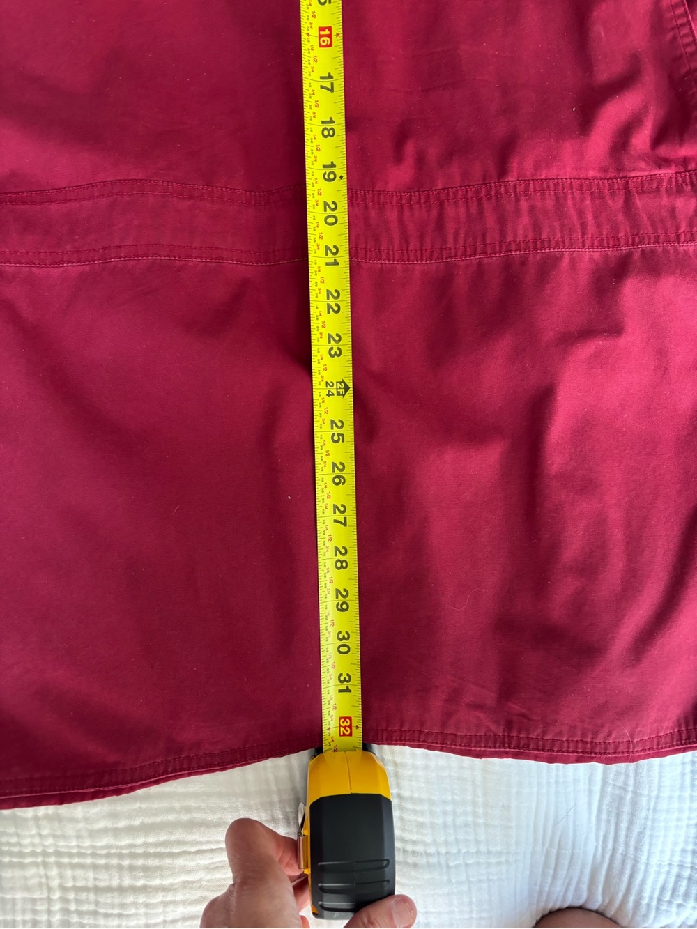 J. Crew Red Cotton Barn Jacket with Tan Corduroy Collar - Picture 8 of 16